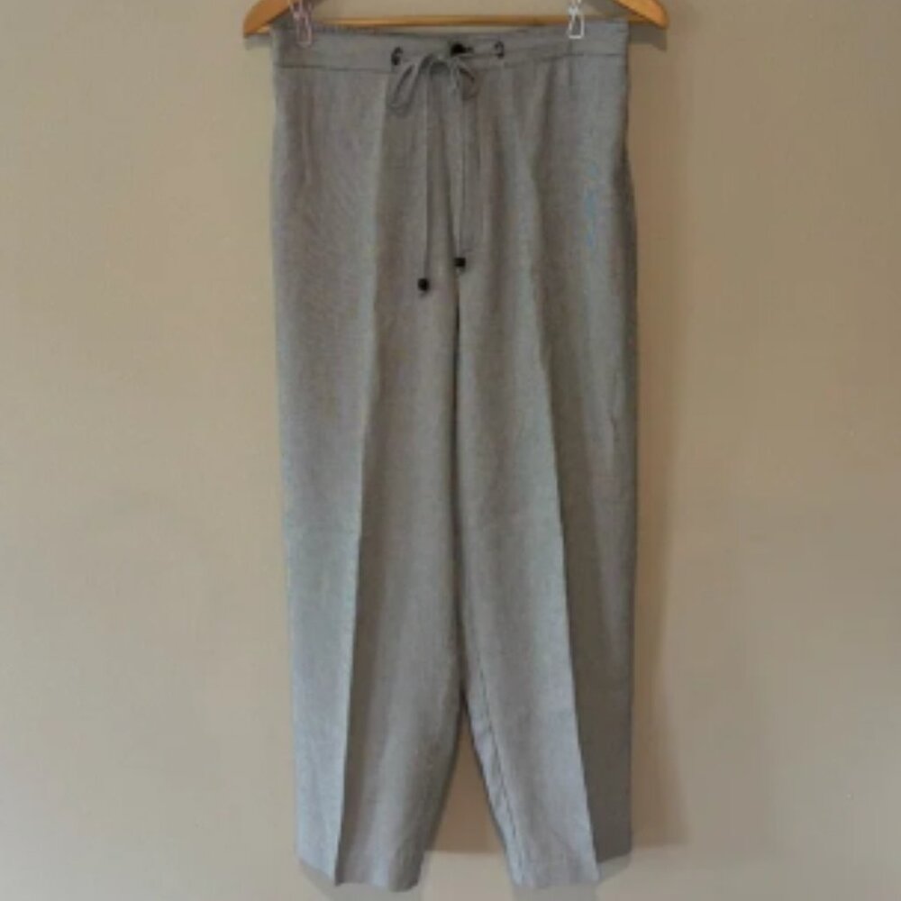 VINTAGE STEPHANIE PARKS High Waist Black & White Pattern Mom Pants 90s Medium